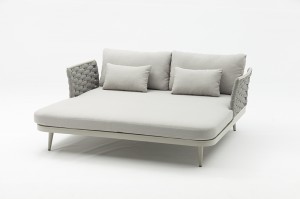 St. Moritz Sun Bed Modern Patio Furniture Aluminum Sofa Luxury Waterproof Sofa Set