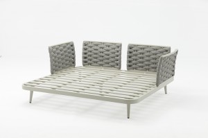 St. Moritz Sun Bed Modern Patio Furniture Aluminum Sofa Luxury Waterproof Sofa Set