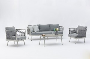 St. Moritz Sofa 4pcs Set K/D New Design Aluminium Rope Sofa Set