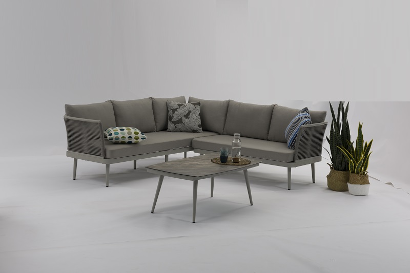 PriceList for	Sofa For Resort Hotel	- Nice Design Outdoor Furniture  ST.MORIZ  Alum. Brushed Olefin Sofa 3pcs Set In K/D  – Jacrea