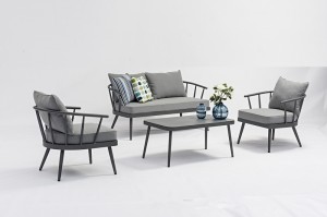 Garden Outdoor Furniture TABRIZ  Full Alum. Lounge 4pcs Set K/D In One Box Packing Mail Order Internet Selling