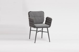 Ascona New Design Alum. Rubber Rope Dining Chair KD Carton Box Packing