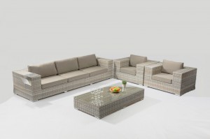 JACREA OUTDOOR Birmingham alum. wicker sofa 4pcs set