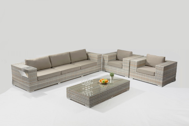 Trending Products 	Rattan Balcony Sofa Set	- Outdoor Furniture Factory  BIRMINGHAM Alum. Rattan Lounge Set With Cushions In Luxurious Size – Jacrea