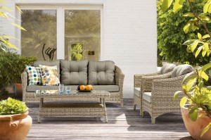 Factory sample	Promotional Dining Set	- Garden Furniture CHARLESTON Alum. Rattan Lounge  4pcs Set – Jacrea