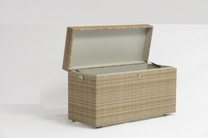 Pechora alum. wicker cushion box 165x65x90cm