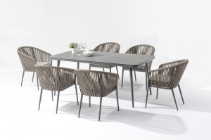 Ecco alum. rope dining 7pcs set