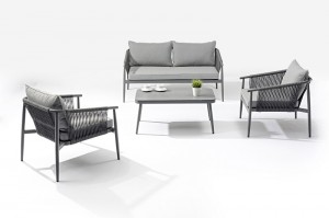 Weilburg sofa 4pcs set Wholesale Outdoor Aluminum Patio Sofa Furniture Set With Table For Balcony, Backyard