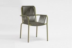 Fast delivery Modern design bamboo look outdoor furniture french bistro woven chair