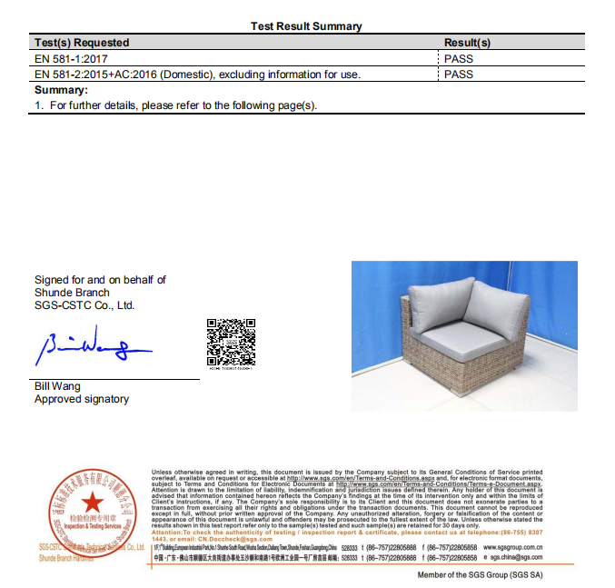 shumen corner sofa test report