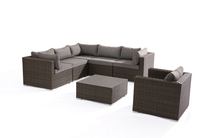 Cheapest Price 	Lounge Set In K/D	- Outdoor Furniture SHUMEN Alum. Rattan Corner Lounge Set – Jacrea