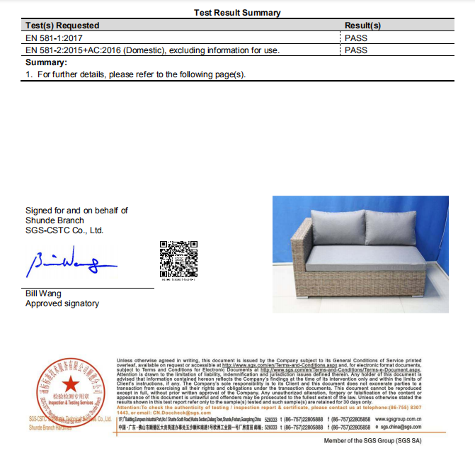 shumen right sofa test report