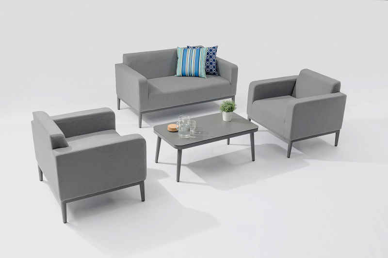 Factory Price	Wicker Bistro Furniture	- Garden Outdoor Furniture VIENNA Alum. Upholstery  Fabric  Lounge Set With Quick Dry Foam – Jacrea