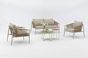 Manufactur standard Outdoor furniture luxury 2 seater wicker garden sets Rattan leisure sofa Outdoor Furniture
